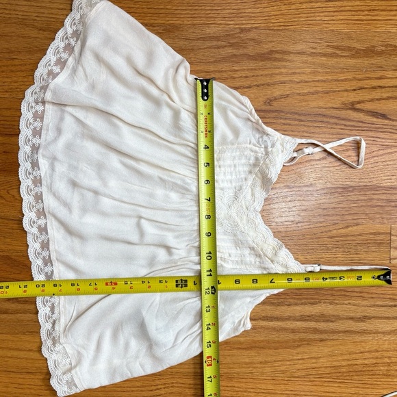 HOLLISTER Vintage Y2K Babydoll Lace Trim Ethereal Cami Tank Top Ivory Cream XS/S - Picture 8 of 12